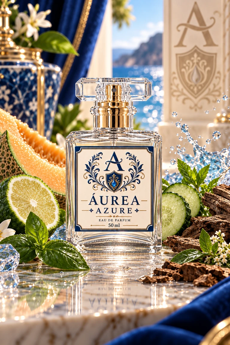 Frasco do perfume Áurea Azure