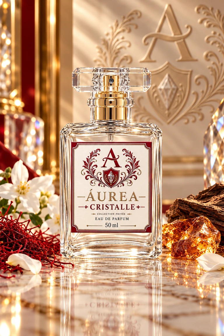 Frasco do perfume Áurea Cristalle
