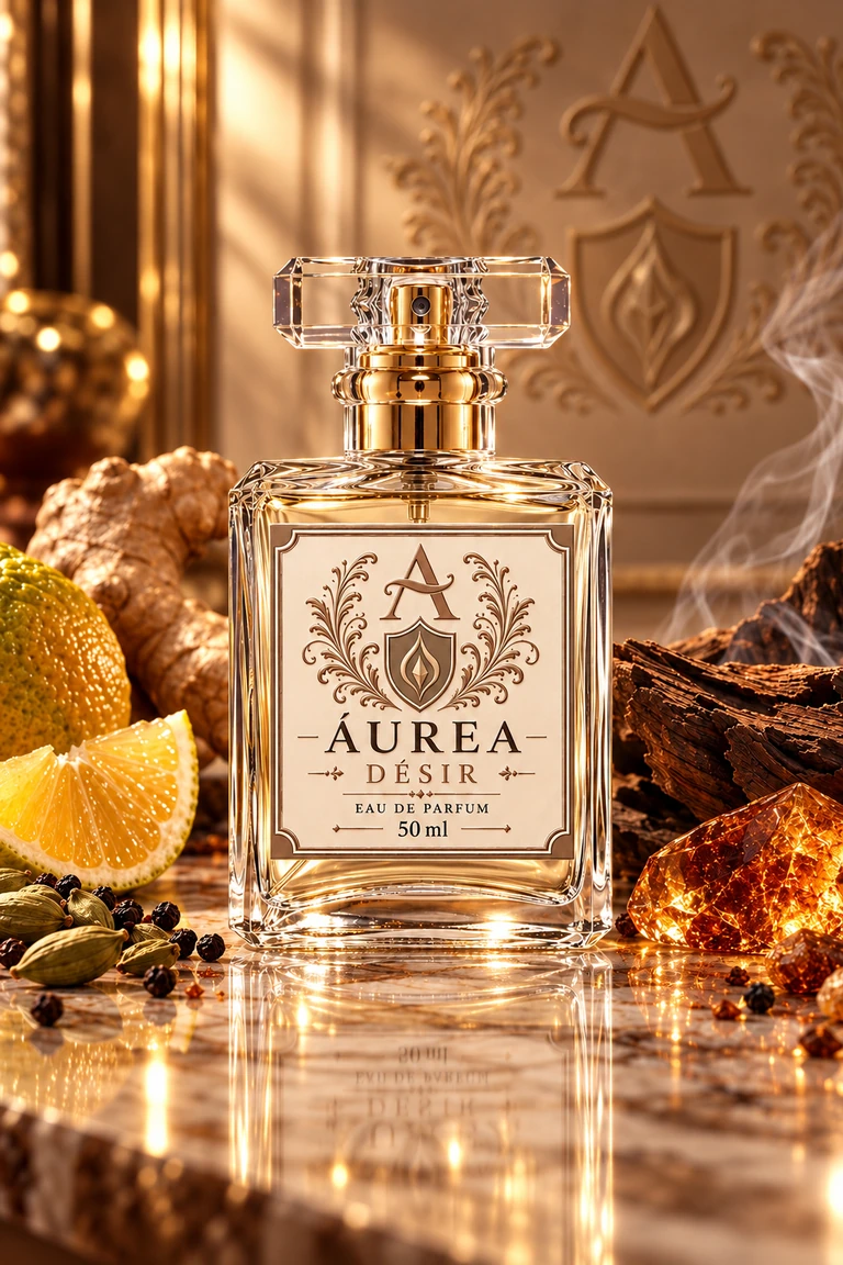Frasco do perfume Áurea Désir