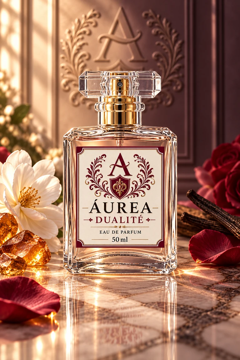 Frasco do perfume Áurea Dualité
