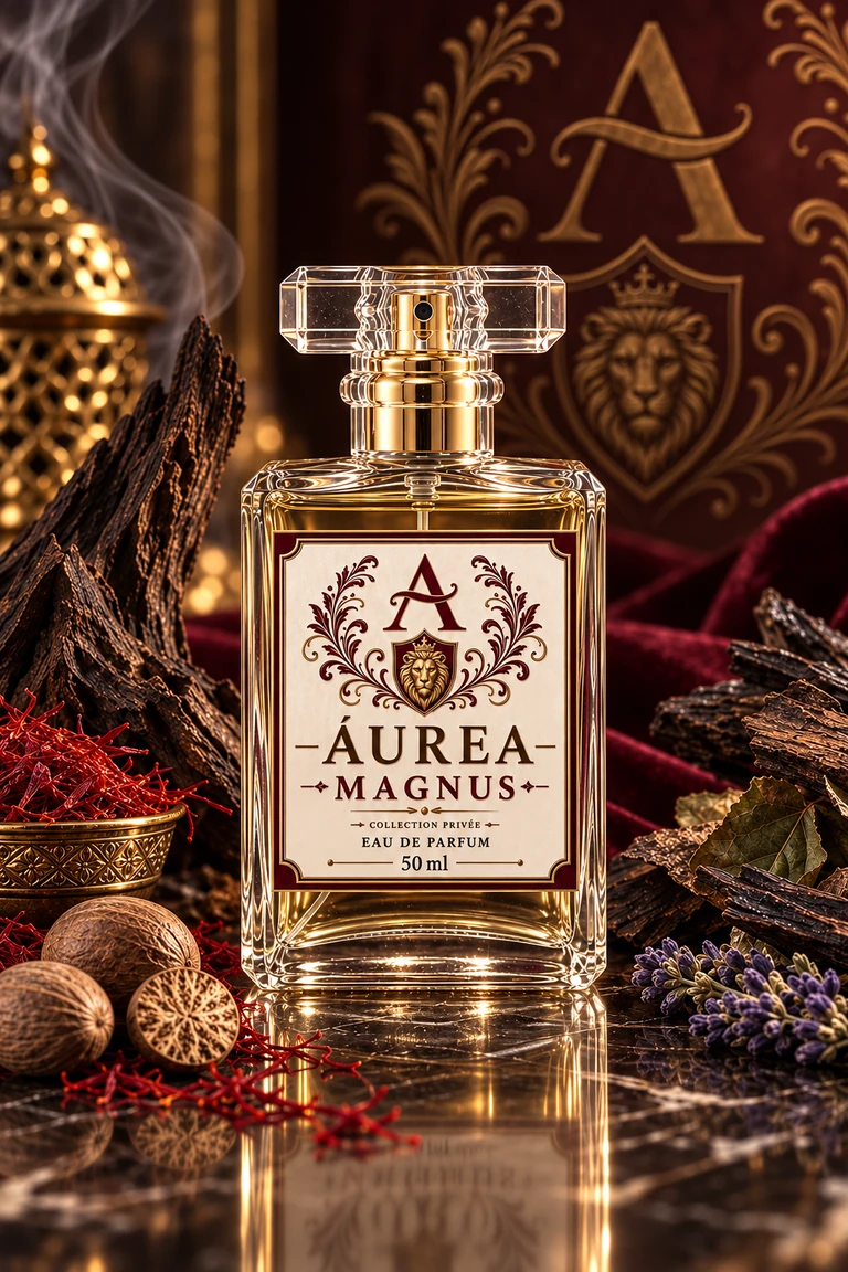 Frasco do perfume Áurea Magnus